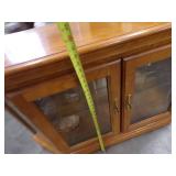 Lighted Oak with Glass Shelves Display  / TV Stand