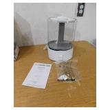 Vissani 1 Gal. Ultrasonic Humidifier 360 Degree Turning Dual Nozzle Cool Mist for Medium Room in White