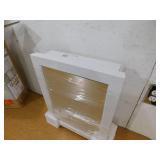 Glacier Bay Rectangular Framed Recessed or Surface-Mount Bathroom Medicine Cabinet with Mirror, White