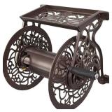Hampton Bay 125 ft. Aluminum Decorative Garden Hose Wall Mounted Reel