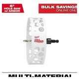 Milwaukee 6 in. Hole Dozer Bi-Metal Hole Saw with 3/8 in. Arbor and Pilot Bit