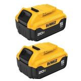 DEWALT 20V MAX Lithium-Ion 5.0Ah Battery (2-Pack)