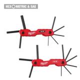 Milwaukee 17-Key Folding Hex Key Sets - SAE/Metric