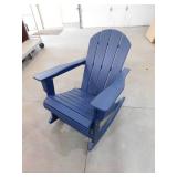 WESTIN OUTDOOR Laguna Fade Resistant Outdoor Patio HDPE Poly Plastic Adirondack Porch Rocking Chair in Navy Blue