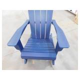 WESTIN OUTDOOR Laguna Fade Resistant Outdoor Patio HDPE Poly Plastic Adirondack Porch Rocking Chair in Navy Blue