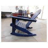 WESTIN OUTDOOR Laguna Fade Resistant Outdoor Patio HDPE Poly Plastic Adirondack Porch Rocking Chair in Navy Blue