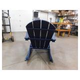 WESTIN OUTDOOR Laguna Fade Resistant Outdoor Patio HDPE Poly Plastic Adirondack Porch Rocking Chair in Navy Blue
