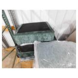 Harper & Bright Designs 93.7 in. Modular Square Arm Chenille with a Movable Ottoman, Storage Armrests and USB Ports Sectional Sofa in Green