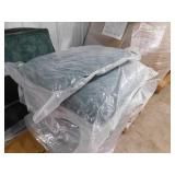 Harper & Bright Designs 93.7 in. Modular Square Arm Chenille with a Movable Ottoman, Storage Armrests and USB Ports Sectional Sofa in Green