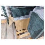 Harper & Bright Designs 93.7 in. Modular Square Arm Chenille with a Movable Ottoman, Storage Armrests and USB Ports Sectional Sofa in Green