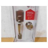 Kwikset Henley Single Cylinder Door Handleset w/Round Maven Knob featuring SmartKey Security in Satin Nickel