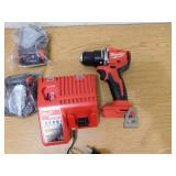 Milwaukee M18 18V Lithium-Ion Brushless Cordless 1/2 in. Compact Drill/Driver Kit with Two 2.0 Ah Batteries, Charger and Case