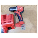 Milwaukee M18 18V Lithium-Ion Brushless Cordless 1/2 in. Compact Drill/Driver Kit with Two 2.0 Ah Batteries, Charger and Case
