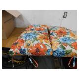 Jordan Manufacturing 38 in. L x 21 in. W x 2 in. T Rectangular Outdoor Dining Chair Cushion in Wildflowers Multicolor (2-Pack)