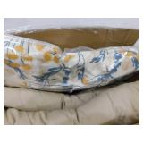 Outdoor Settee Loveseat Bench Cushions with 2 Lumbar Pillows Set of 5 Wicker Tufted Cushions for Patio Furniture Beige