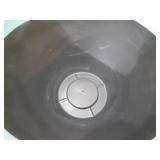 CHG CLASSIC HOME & GARDEN Decatur Large Teal Resin Lightweight Round Planter with Optional Drainage Holes (22 in. L x 22 in. W x 15.75 in. H)