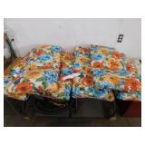 (6) Jordan Manufacturing 38 in. L x 21 in. W x 2 in. T Rectangular Outdoor Dining Chair Cushion in Wildflowers Multicolor