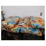 (6) Jordan Manufacturing 38 in. L x 21 in. W x 2 in. T Rectangular Outdoor Dining Chair Cushion in Wildflowers Multicolor