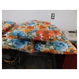 (6) Jordan Manufacturing 38 in. L x 21 in. W x 2 in. T Rectangular Outdoor Dining Chair Cushion in Wildflowers Multicolor