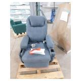 LACOO Big and Tall Smoke Gray Recliner Swivel and Rocking Chair