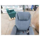 LACOO Big and Tall Smoke Gray Recliner Swivel and Rocking Chair