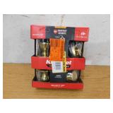 Kwikset Juno Polished Brass Exterior Entry Door Knob and Single Cylinder Deadbolt Combo Pack Featuring SmartKey Security