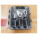 Husky 1/4 in. and 3/8 in. Drive Stubby Ratchet and Socket Set (46-Piece)