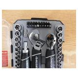 Husky 1/4 in. and 3/8 in. Drive Stubby Ratchet and Socket Set (46-Piece)