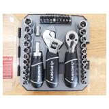 Husky 1/4 in. and 3/8 in. Drive Stubby Ratchet and Socket Set (46-Piece)