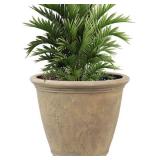 Sunnydaze 24 in. Beige Anjelica Poly Single Flower Pot Planter
