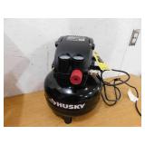Husky 3 Gal. 120 PSI Portable Electric Oil-Free Light Duty Pancake Air Compressor with Fold Down Handle and 1-Quick Coupler