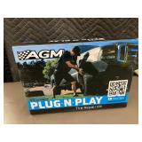 AGM Plug-N-Play Tire Repair Kit - 40x Self-Vulcanization Plugs, Includes Tools & Gauge