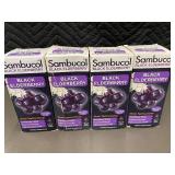 Lot of 4 Sambucol Black Elderberry Syrup Dietary Supplement 7.8 fl oz Each