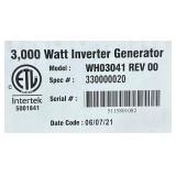 ^Firman Whisper Hybrid Series 3000 W 120 V Gas/LP Portable Portable Generator 3000 W Msrp $999.99