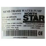 *NorthStar Self-Priming Semi-Trash Water Pump, 2in. Ports, 10,010 GPH, 5/8in. Solids Capacity, 163cc Honda GX160 Engine #109163 Msrp $629.99 see description