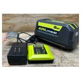 RYOBI 40V Volt Lithium-ion 6.0 Ah High Capacity Battery OP40602 with Charger