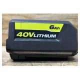 RYOBI 40V Volt Lithium-ion 6.0 Ah High Capacity Battery OP40602 with Charger