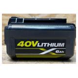 Ryobi 40V Volt Lithium-ion 6.0 Ah High Capacity Battery OP40602VNM with Charger