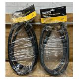 Klutch Lot of 2- Professional Whip Hose, 1/2in. x 5ft., 300 PSI #113470 Msrp $59.98 (See Description)