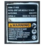 Klutch Composite Pistol-Grip Air Needle Scaler, 4000 BPM, 11 CFM #171468 Msrp $69.99 see description