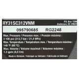 RYOBI 12 in. 3100 PSI Electric Pressure Washer Surface Cleaner with Caster Wheels RY31SC312