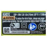 RYOBI 5.5 Amp Corded 4-1/2 in. Angle Grinder AG4031G see description