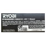 RYOBI 40-Volt Cordless Variable-Speed Jet Fan Leaf Blower, RY40408 Tool only see description