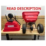 Earthway Lot of 2- 80# Tow-Behind Spreaders (for parts or repair)