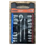 Ironton 3/8in.-Drive Socket Set, SAE, Metric, 20-Pc. #6194361 Msrp $32.99 see description