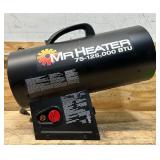 Mr. Heater Forced Air Propane Heater, 125,000 BTU, 3125 Sq. Ft. Capacity, Model# F228128 #106928 Msrp $219.99 see description