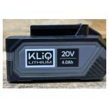 Klutch KLiQ 20V, 4.0Ah Lithium-Ion Battery Pack/ Charger lot of 3 Msrp $134.97 details in description