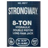 Strongway 8-Ton Long Ram Hydraulic Jack, Double Piston, Clevis Base #46217 Msrp $99.99 see description