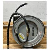 Klutch Auto-Rewind Air Hose Reel with 1/2in. x 50ft. Rubber Hose, 300 PSI #73429 Msrp $149.99 see description
