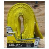 SmartStraps Ratchet Tie-Down Strap, 2in. x 27ft., with Cluster Hooks, 10,000-Lb. Breaking Strength, Model# 4553 #54397 Msrp $27.99 see description